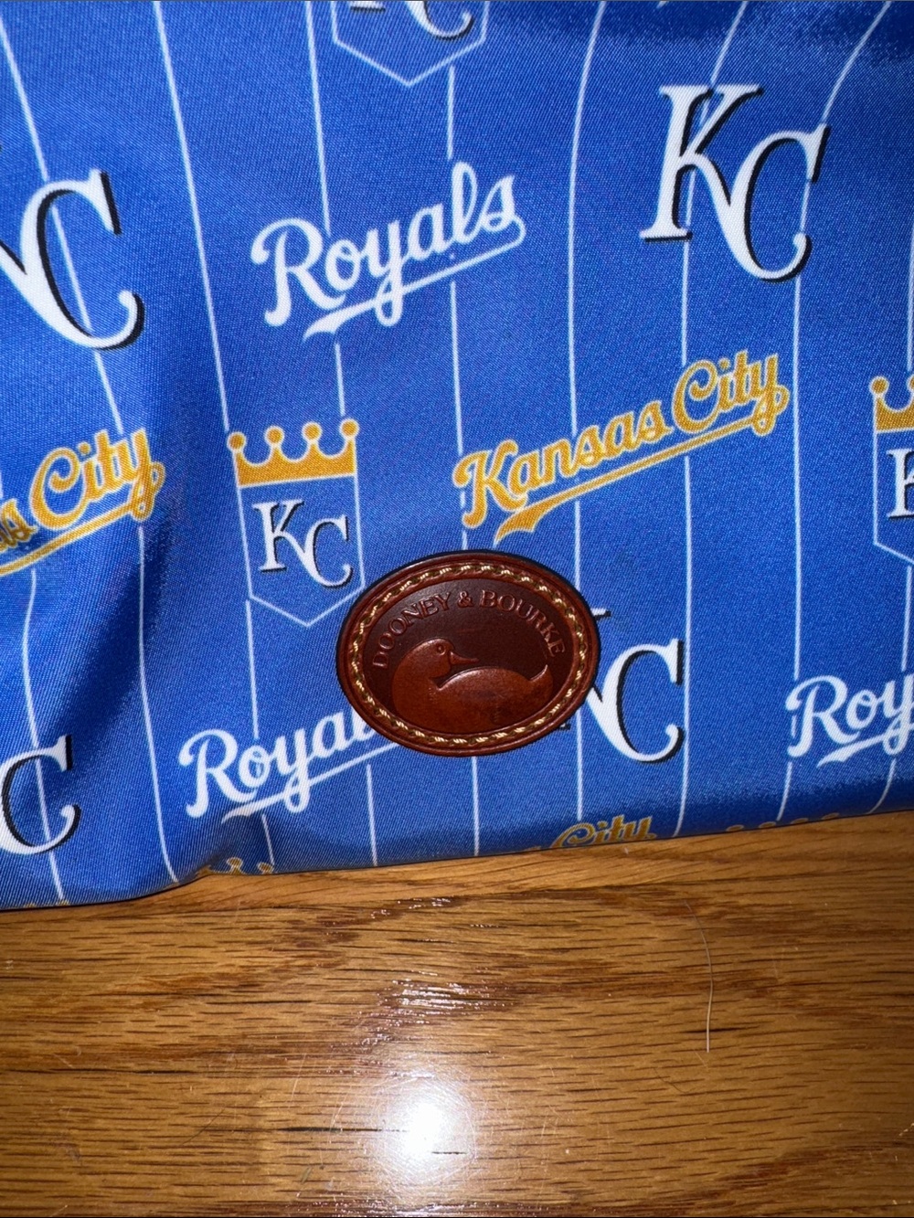 Dooney & Bourke Kansas City Royals Blue and Brown Crossbody - Picture 2 of 4